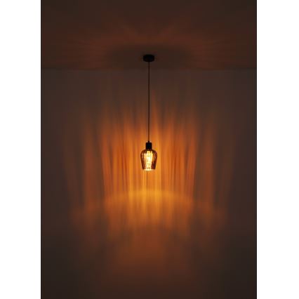 Globo - Luster na sajli 1xE27/40W/230V pr. 13,5 cm crno