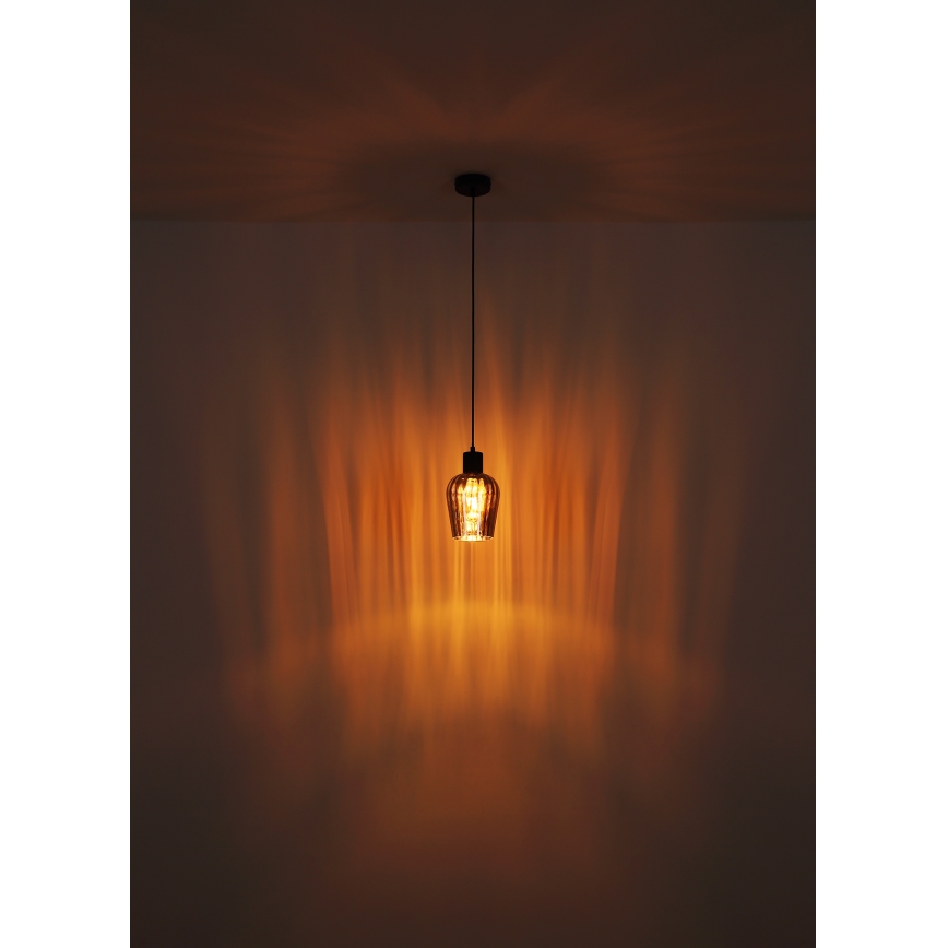 Globo - Luster na sajli 1xE27/40W/230V pr. 13,5 cm crno