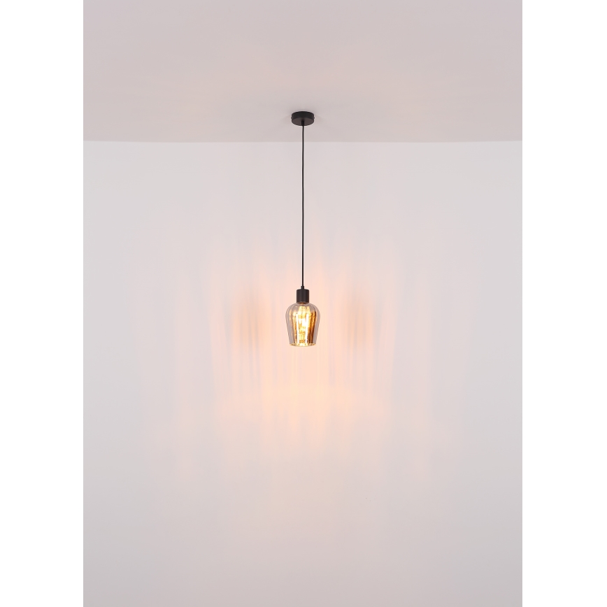 Globo - Luster na sajli 1xE27/40W/230V pr. 13,5 cm crno