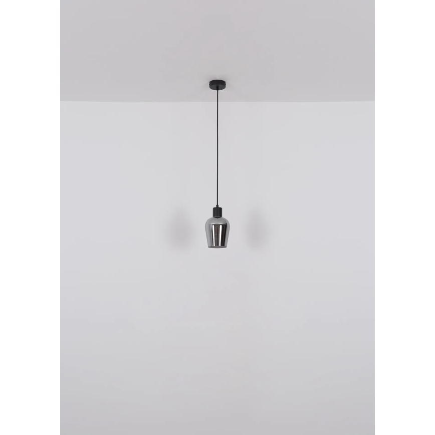 Globo - Luster na sajli 1xE27/40W/230V pr. 13,5 cm crno