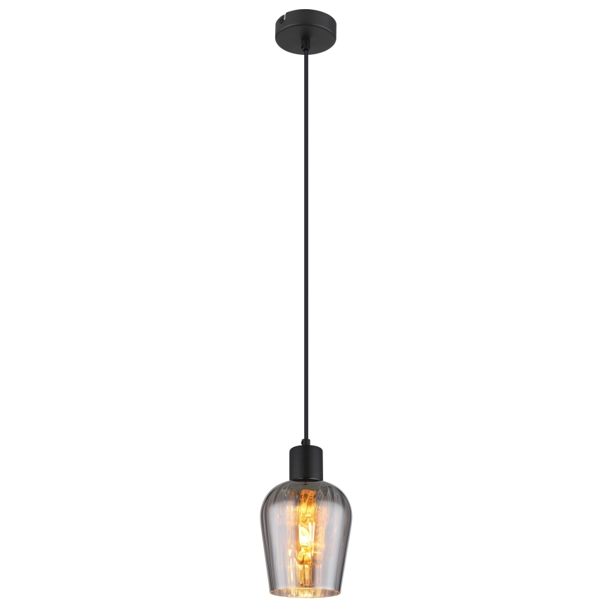 Globo - Luster na sajli 1xE27/40W/230V pr. 13,5 cm crno