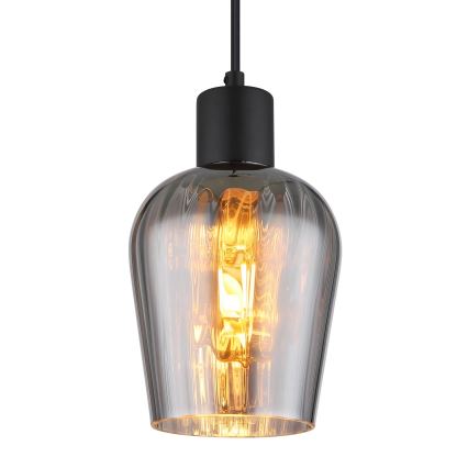 Globo - Luster na sajli 1xE27/40W/230V pr. 13,5 cm crno