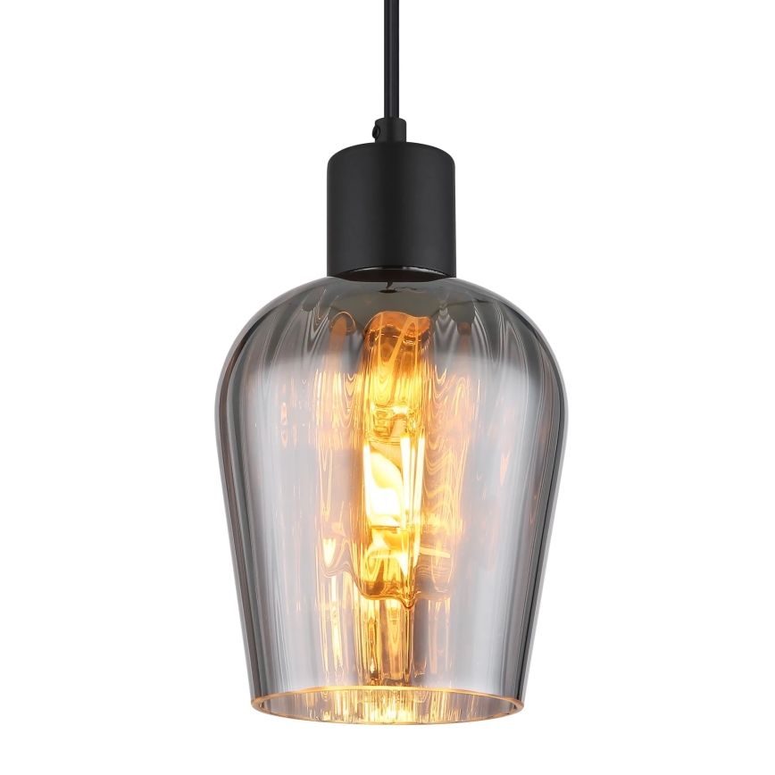 Globo - Luster na sajli 1xE27/40W/230V pr. 13,5 cm crno