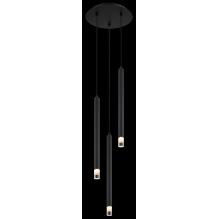 Globo - Luster na sajli 3xG9/4W/230V pr. 24 cm crno