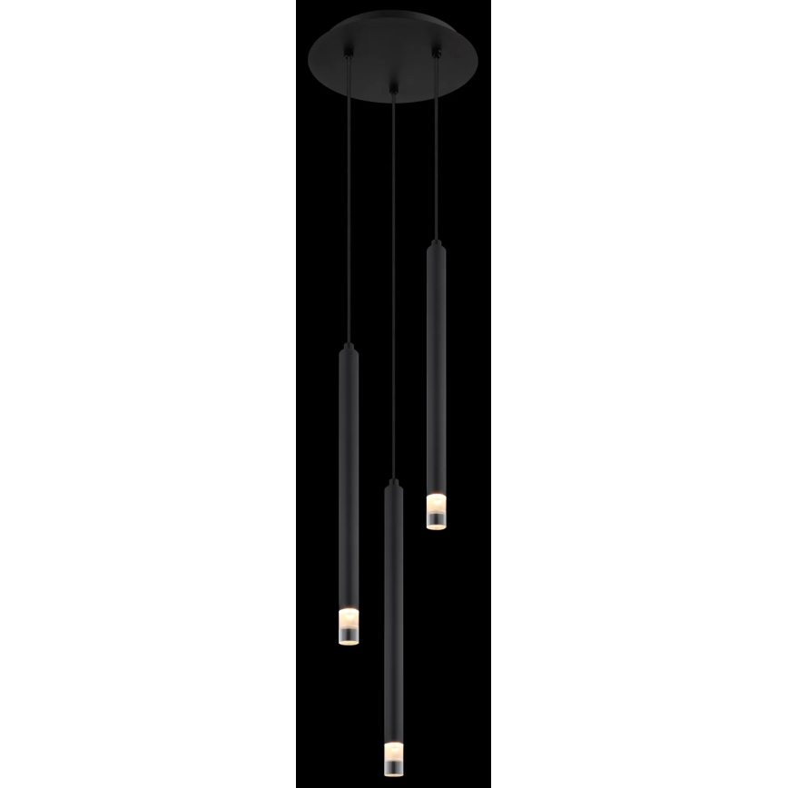 Globo - Luster na sajli 3xG9/4W/230V pr. 24 cm crno