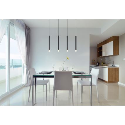 Globo - Luster na sajli 4xG9/4W/230V crno