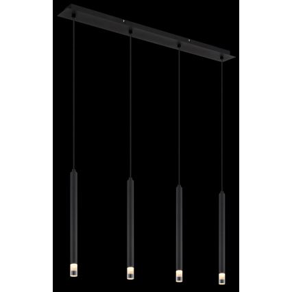 Globo - Luster na sajli 4xG9/4W/230V crno