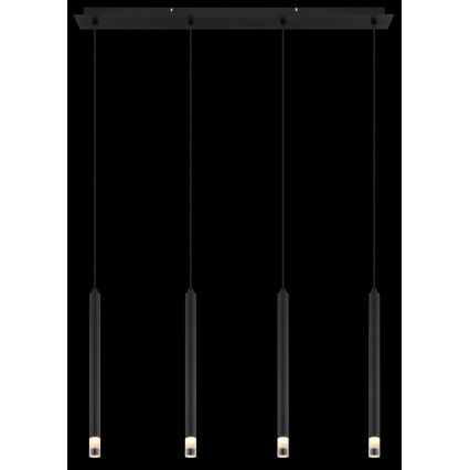 Globo - Luster na sajli 4xG9/4W/230V crno