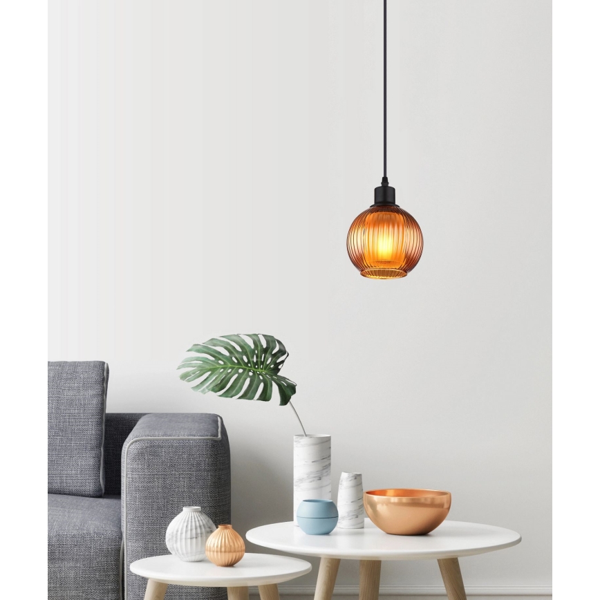 Globo - Luster na sajli 1xE27/25W/230V pr. 15 cm bakreno