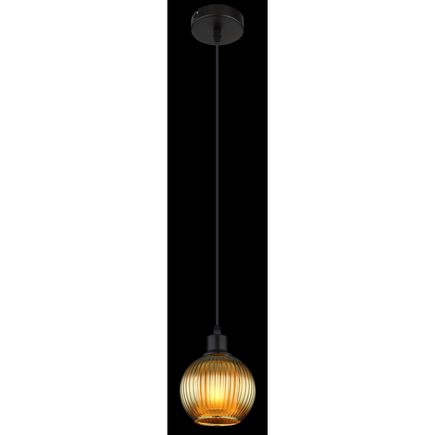 Globo - Luster na sajli 1xE27/25W/230V pr. 15 cm zelena
