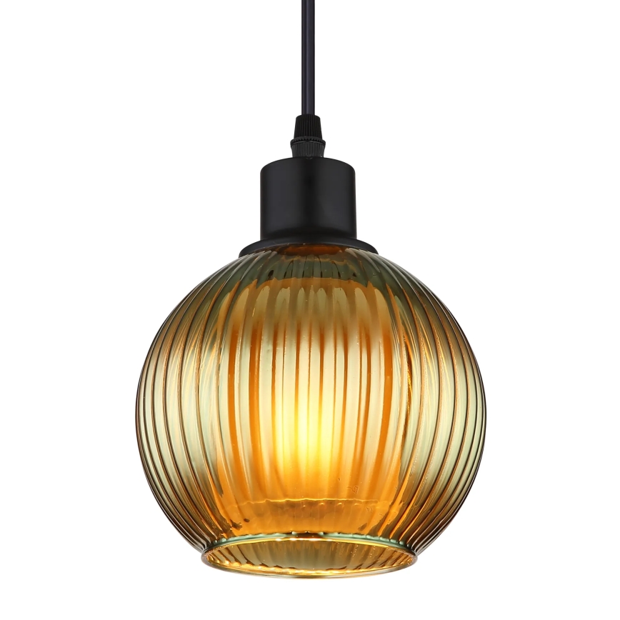 Globo - Luster na sajli 1xE27/25W/230V pr. 15 cm zelena