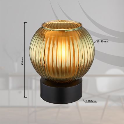 Globo - Stona lampa 1xE27/25W/230V pr. 15 cm zelena