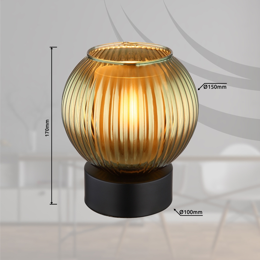 Globo - Stona lampa 1xE27/25W/230V pr. 15 cm zelena