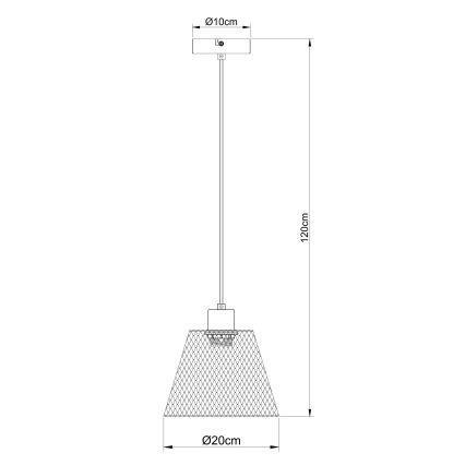 Globo - Luster na sajli 1xE27/40W/230V pr. 20 cm