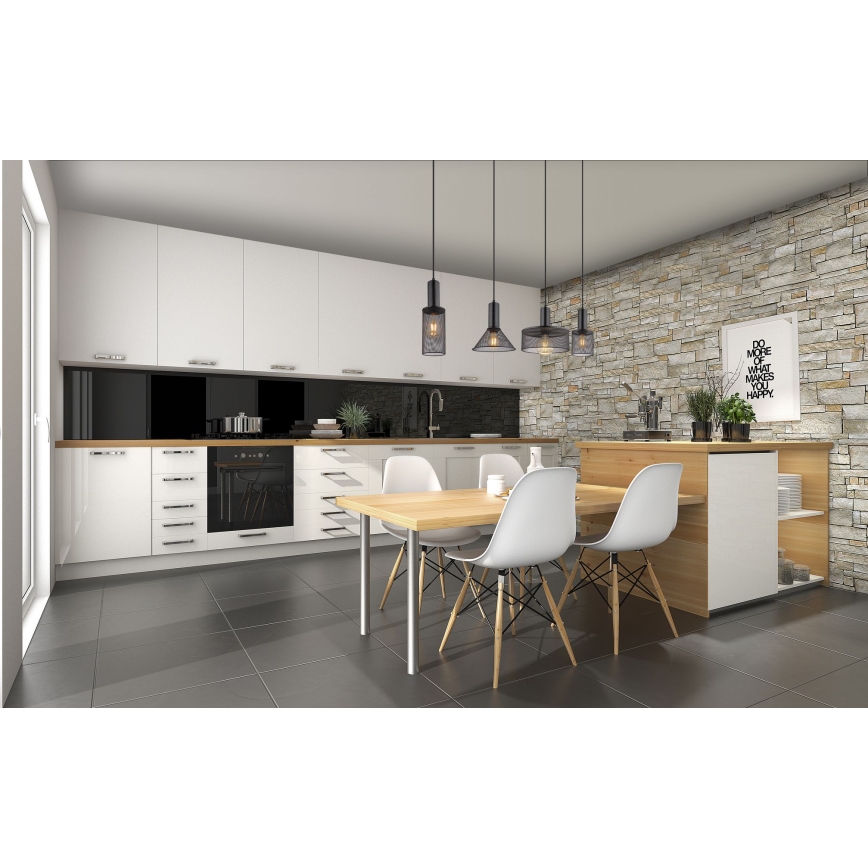 Globo - Luster na sajli 4xE27/60W/230V crno