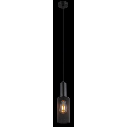 Globo - Luster na sajli 1xE27/60W/230V crno