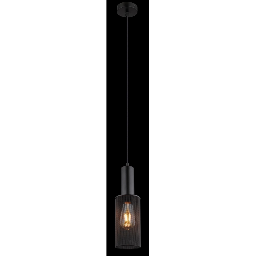 Globo - Luster na sajli 1xE27/60W/230V crno