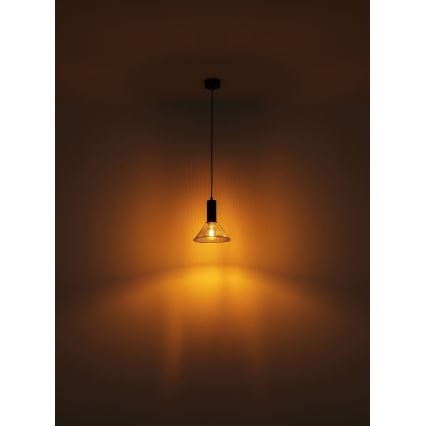 Globo - Luster na sajli 1xE27/60W/230V crno