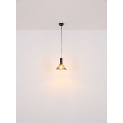 Globo - Luster na sajli 1xE27/60W/230V crno