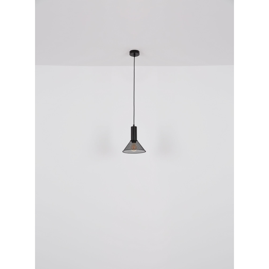 Globo - Luster na sajli 1xE27/60W/230V crno