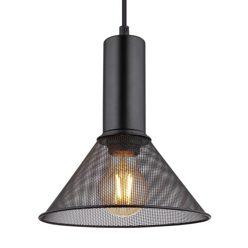 Globo - Luster na sajli 1xE27/60W/230V crna