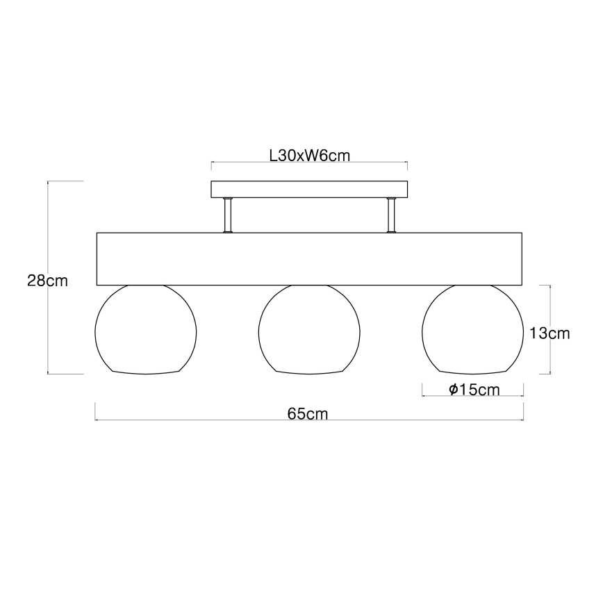 Globo - Nadgradni luster 3xE27/40W/230V