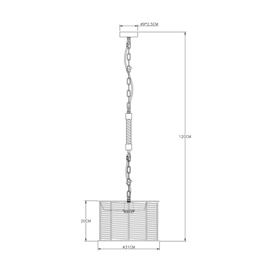 Globo - Luster na lancu 1xE27/60W/230V