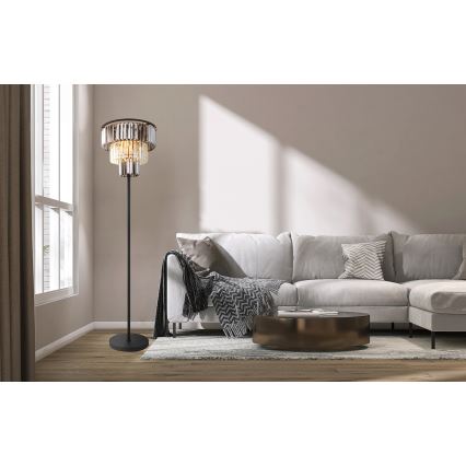 Globo - Podna lampa 3xE27/40W/230V pr. 40 cm crno