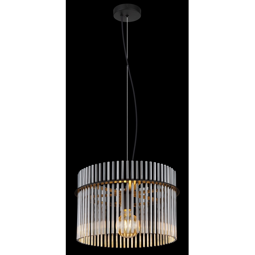 Globo - Luster na sajli 1xE27/60W/230V pr. 40 cm crno