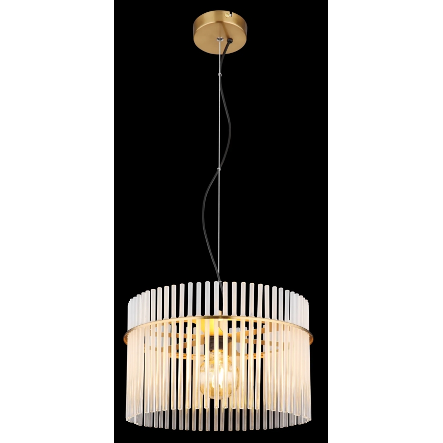Globo - Luster na sajli 1xE27/60W/230V pr. 40 cm zlatna