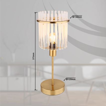 Globo - Stona lampa 1xE14/40W/230V pr. 15 cm zlatna