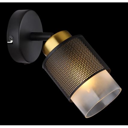Globo - Zidna reflektorska lampa 1xE27/40W/230V crno/zlatna