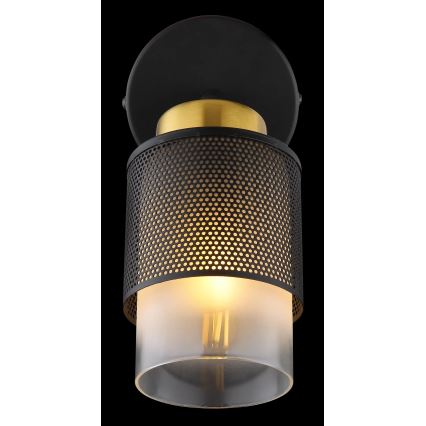 Globo - Zidna reflektorska lampa 1xE27/40W/230V crno/zlatna