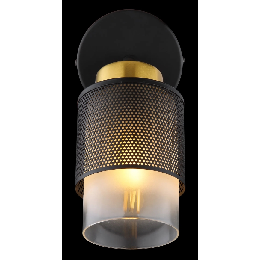 Globo - Zidna reflektorska lampa 1xE27/40W/230V crno/zlatna