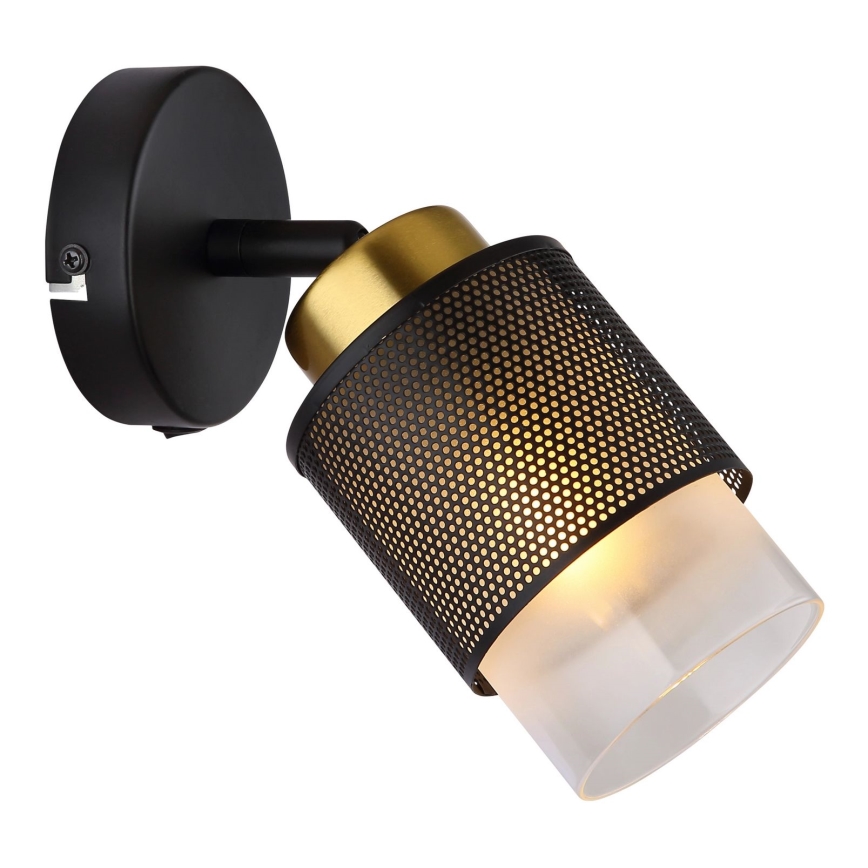 Globo - Zidna reflektorska lampa 1xE27/40W/230V crno/zlatna