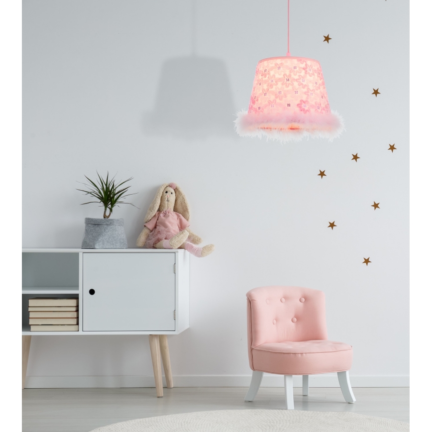 Globo - Dečiji luster na sajli 1xE27/60W/230V roze