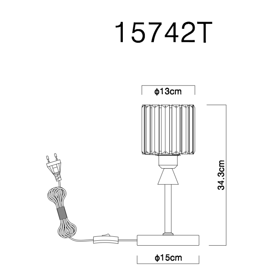 Globo - Stona lampa 1xE27/60W/230V pr. 15 cm crno