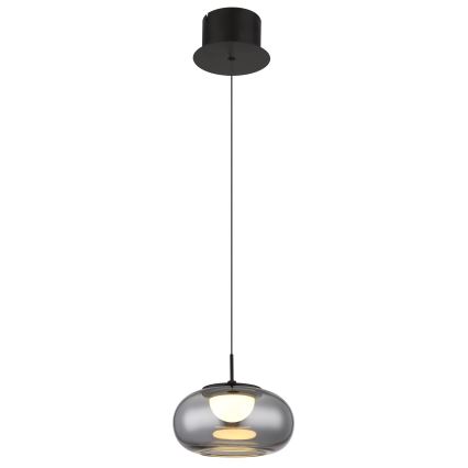 Globo - LED luster na sajli LED/6W/230V crno