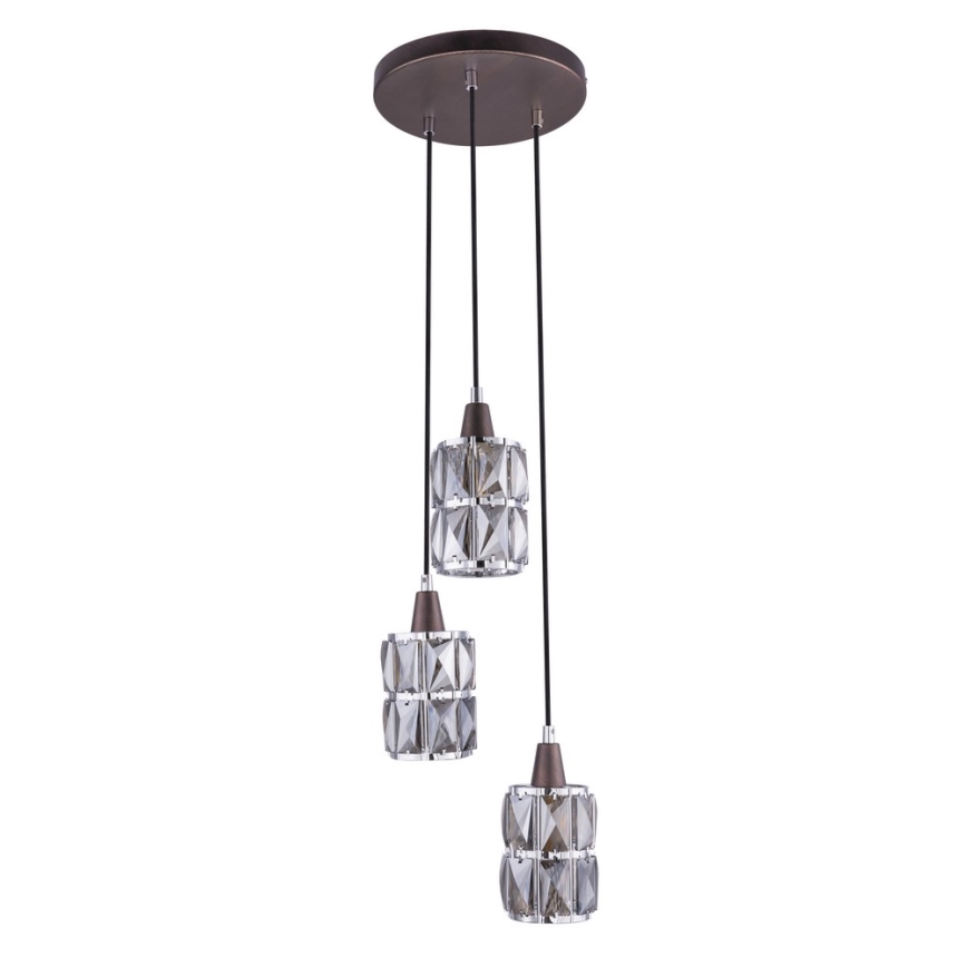 Globo 15761-3 - Kristalni luster na sajli WOLLI 3xE14/40W/230V
