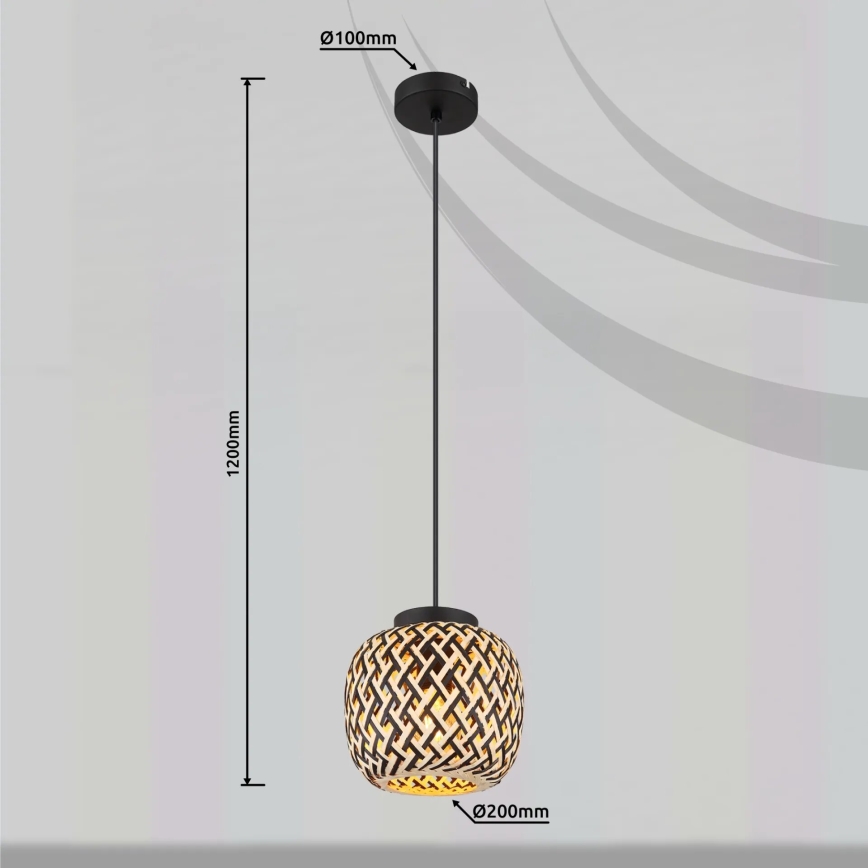Globo 15766H - Luster na sajli COLLY 1xE27/15W/230V pr. 20 cm