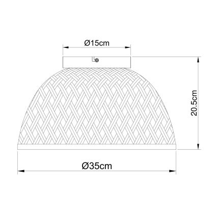 Globo - Nadgradni luster 1xE27/15W/230V bambus