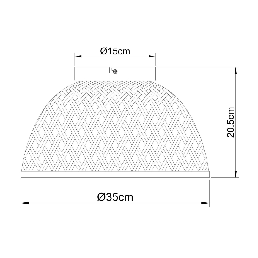 Globo - Nadgradni luster 1xE27/15W/230V bambus