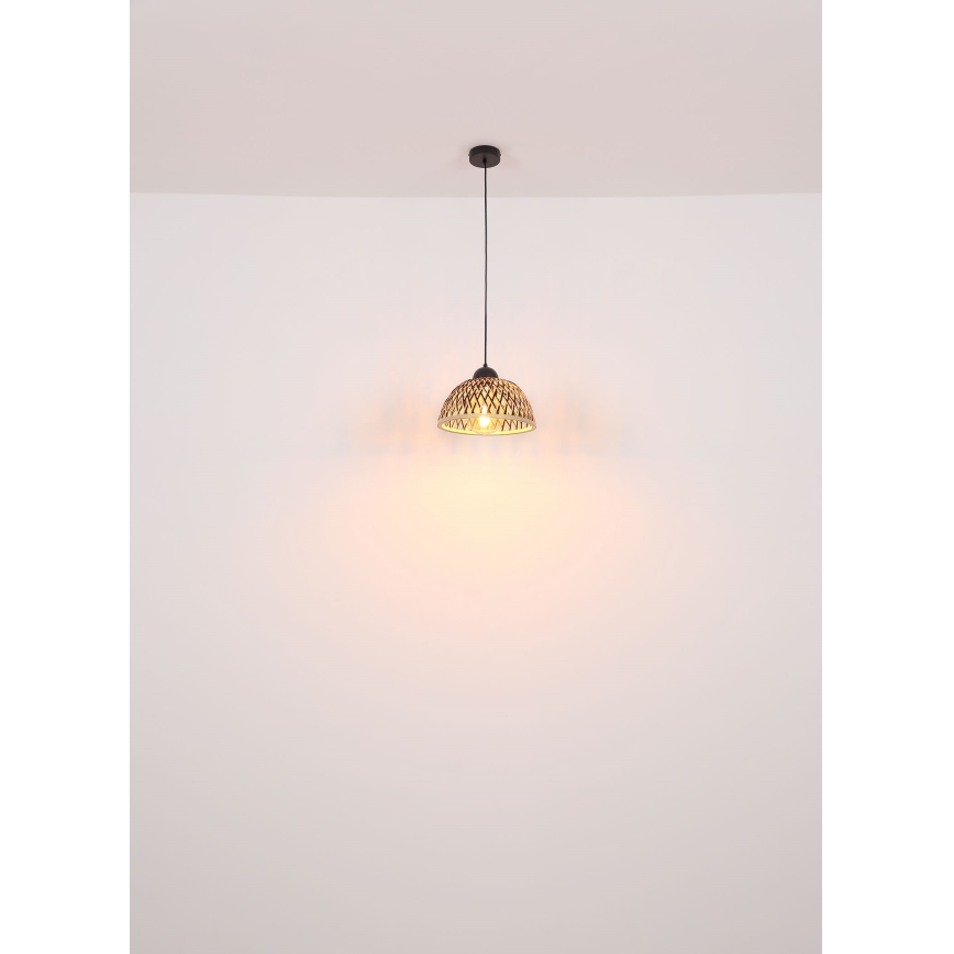 Globo - Luster na sajli 1xE27/15W/230V bambus