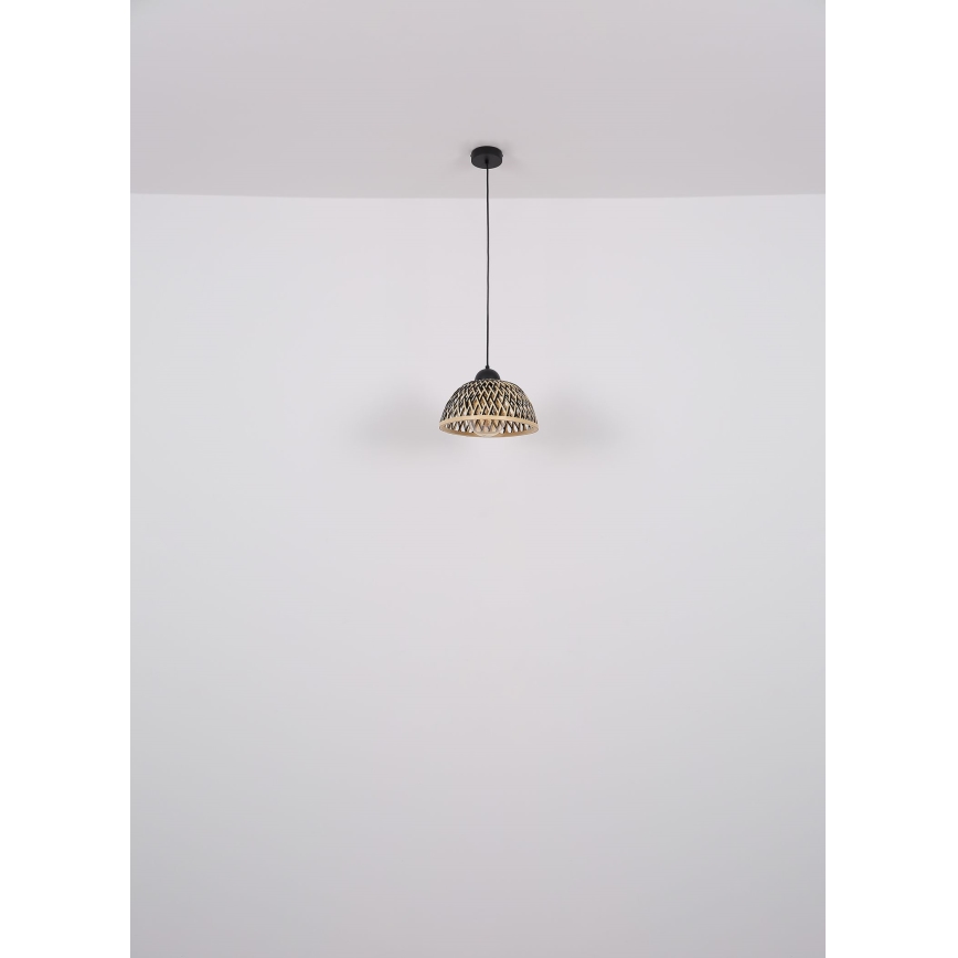 Globo - Luster na sajli 1xE27/15W/230V bambus
