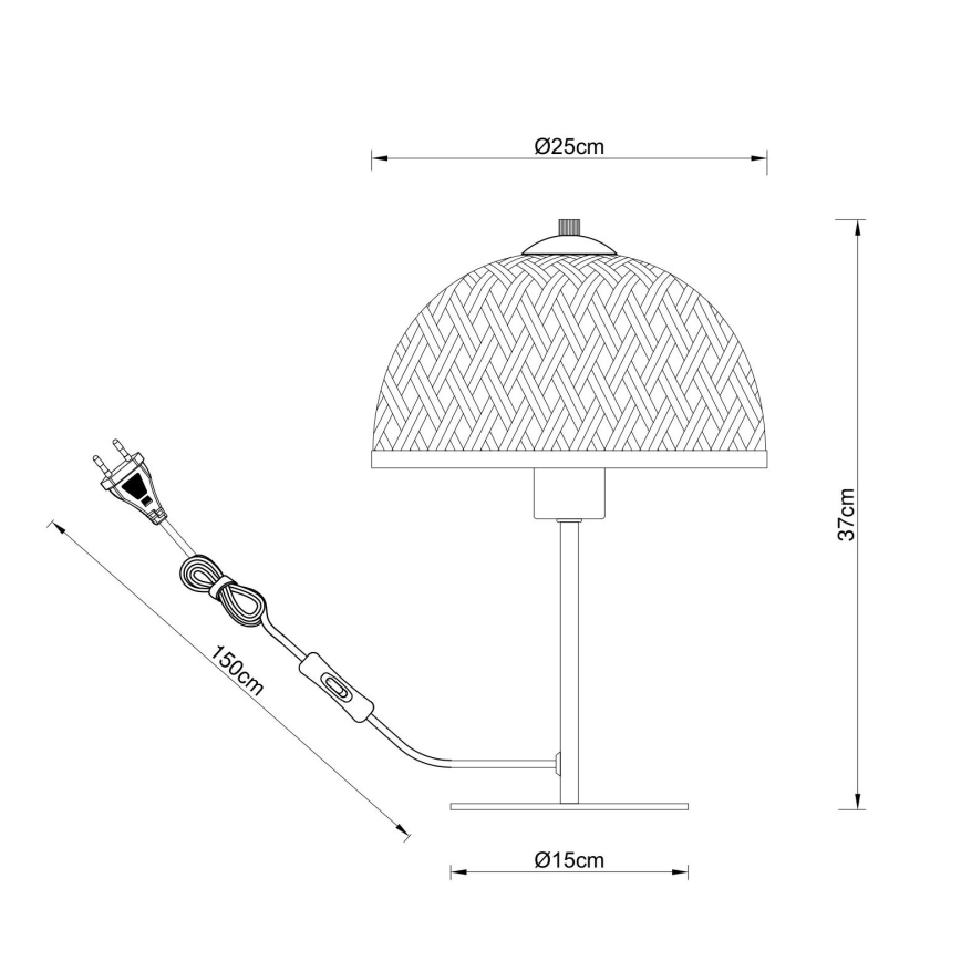 Globo - Stona lampa 1xE27/15W/230V bambus