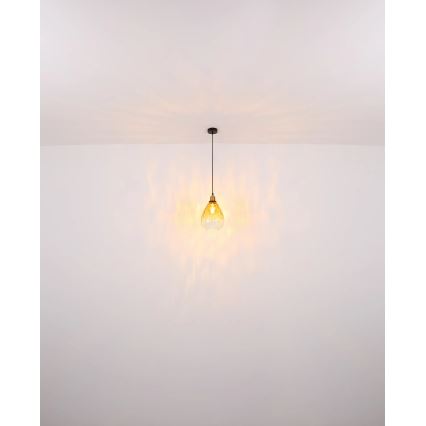 Globo - Luster na sajli 1xE27/60W/230V pr. 21 cm narandžasta
