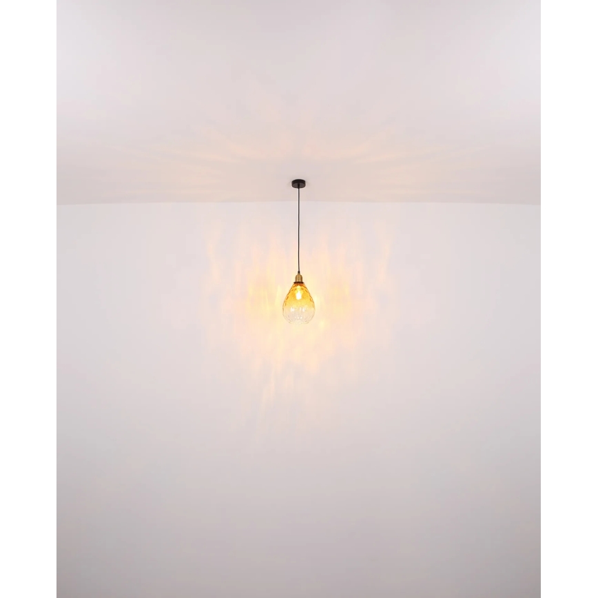 Globo - Luster na sajli 1xE27/60W/230V pr. 21 cm narandžasta