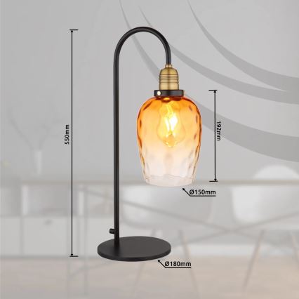 Globo - Stona lampa 1xE27/60W/230V narandžasta