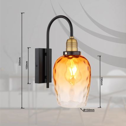 Globo - Zidna lampa 1xE27/60W/230V narandžasta