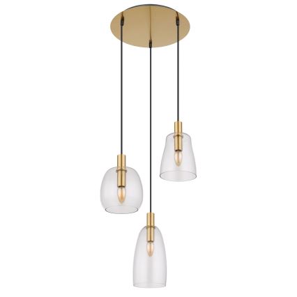 Globo - Luster na sajli 3xE14/40W/230V pr. 43 cm mesing